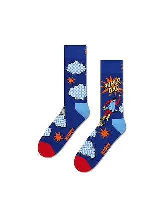 HAPPY SOCKS | Herren Socken FLYING SUPER DAD 41-46 blue | 
